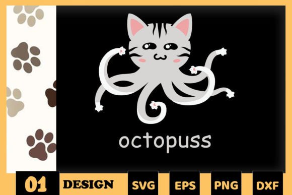 Animal Puns Octupuss Funny Cat