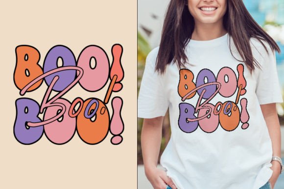 Boo Boo Retro Halloween Svg Design