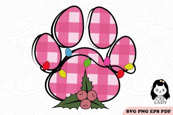 Caro Paw Feet Christmas SVG PNG