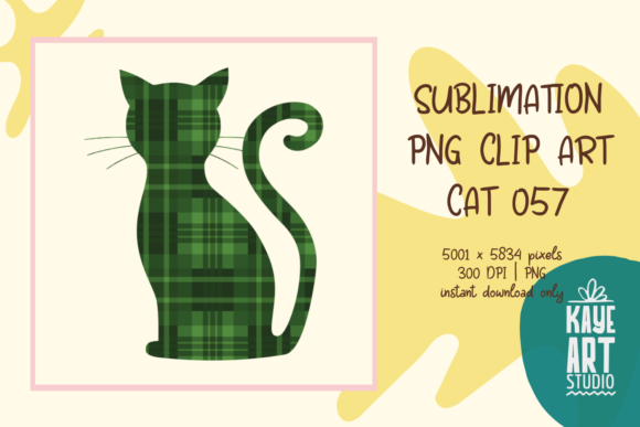 Cat Sublimation PNG Clip Art 057