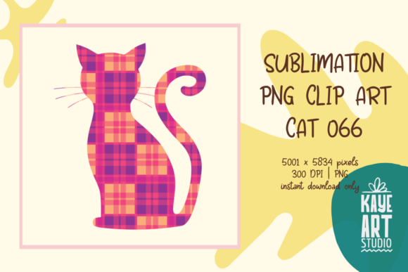 Cat Sublimation PNG Clip Art 066