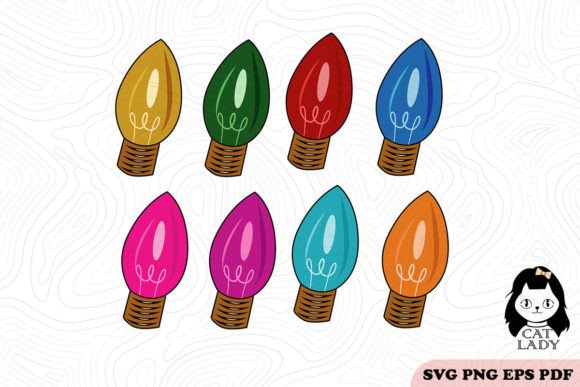 Christmas Lights Colorful SVG PNG