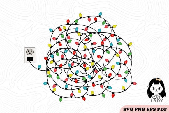 Christmas Lights SVG PNG Sublimation