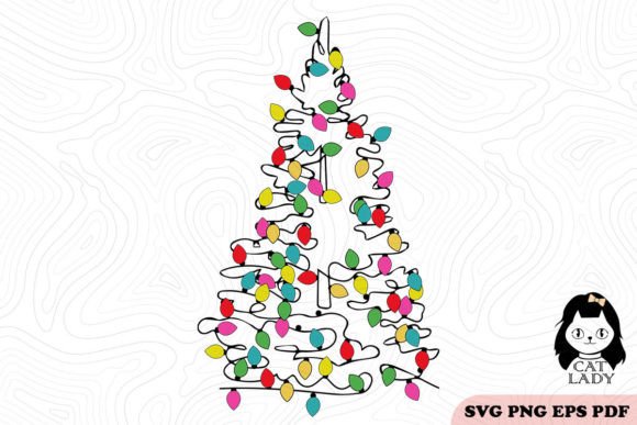 Christmas Tree Lights SVG PNG