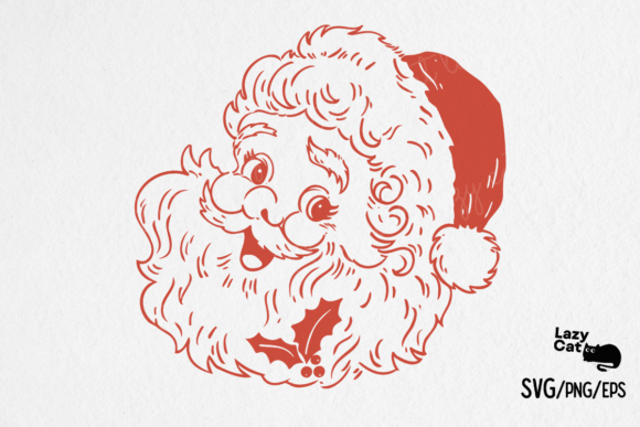 Christmas Vintage Santa SVG Design