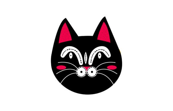 Cute Black Cat Illustration