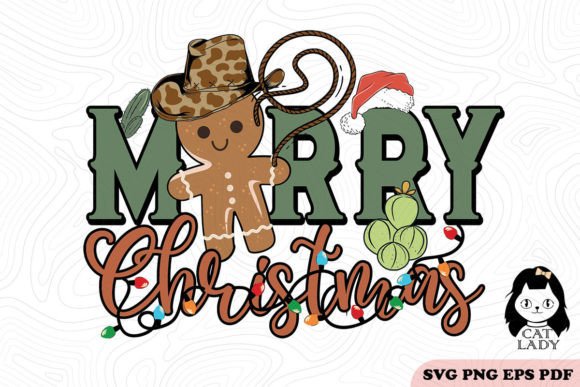 Gingerbread Merry Christmas SVG PNG