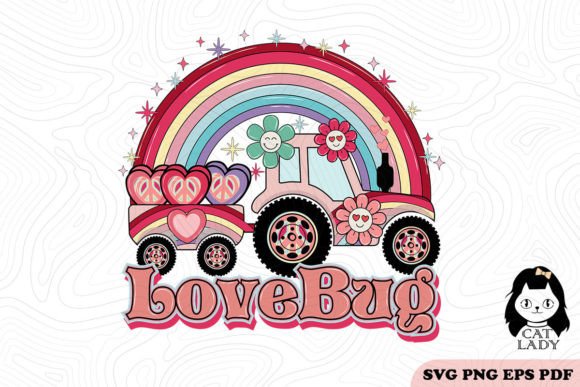Groovy Valentine SVG PNG Sublimation