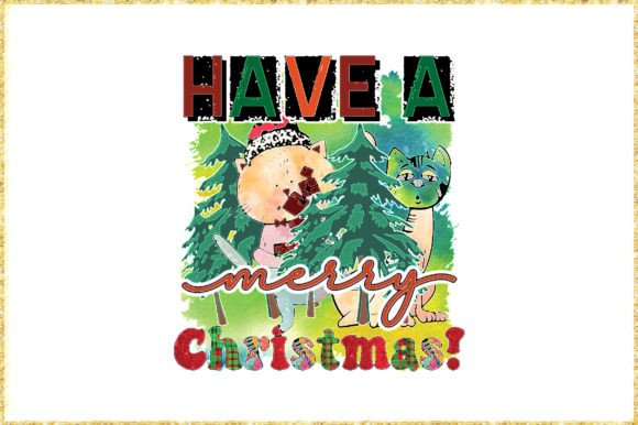Have a Merry Christmas Funny Cat PNG