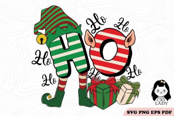 Ho Ho Ho ELF Christmas SVG PNG