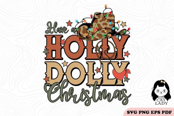 Holly Dolly Christmas SVG PNG