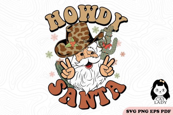 Howdy Santa Christmas SVG PNG