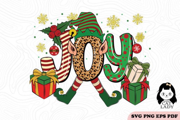 Joy ELF Christmas SVG PNG Sublimation
