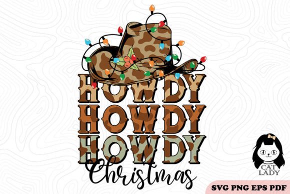 Leopard Howdy Christmas SVG PNG