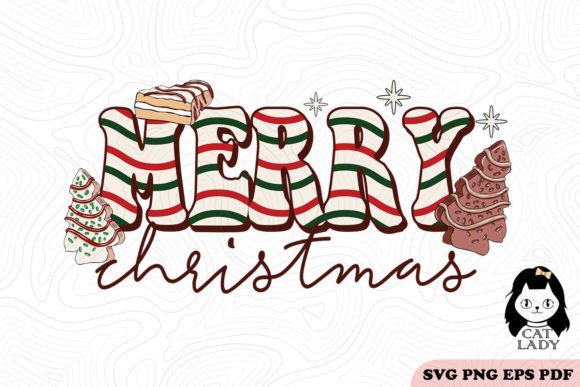 Merry Christmas Cakes SVG PNG