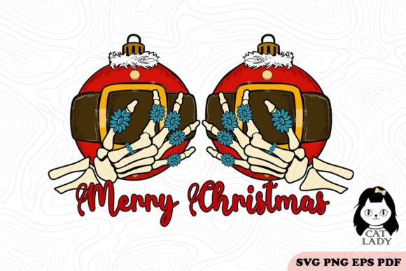 Merry Christmas Ornamental SVG PNG