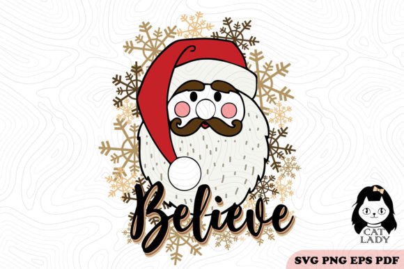 Santa Believe Christmas SVG PNG