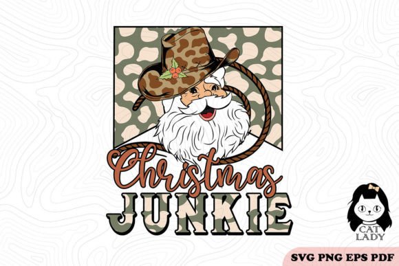 Santa Claus Christmas Junkie SVG PNG