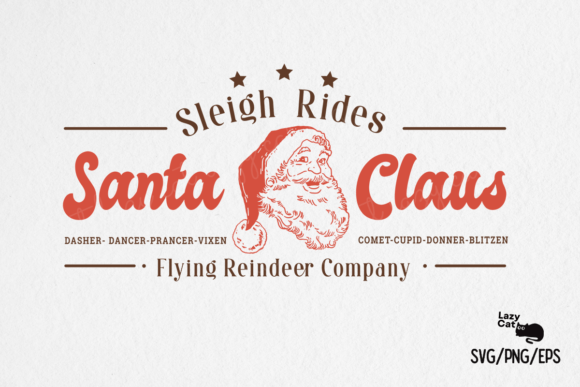Santa Claus Christmas Sign SVG Design