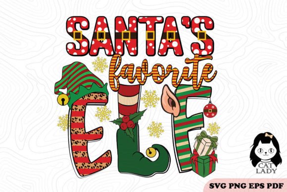 Santa’s Favorite ELF Christmas SVG PNG