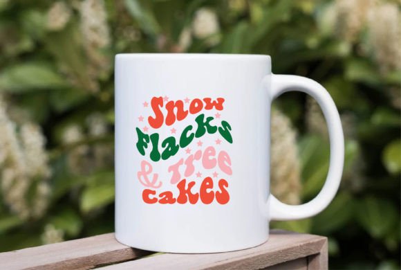 Snow Flacks Tree Cakes Svg Design