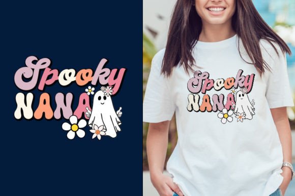 Spooky Nana Retro Halloween Svg Design