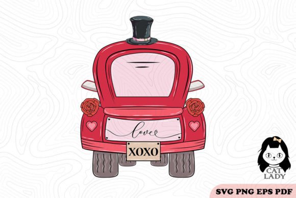 Truck Valentine SVG PNG Sublimation